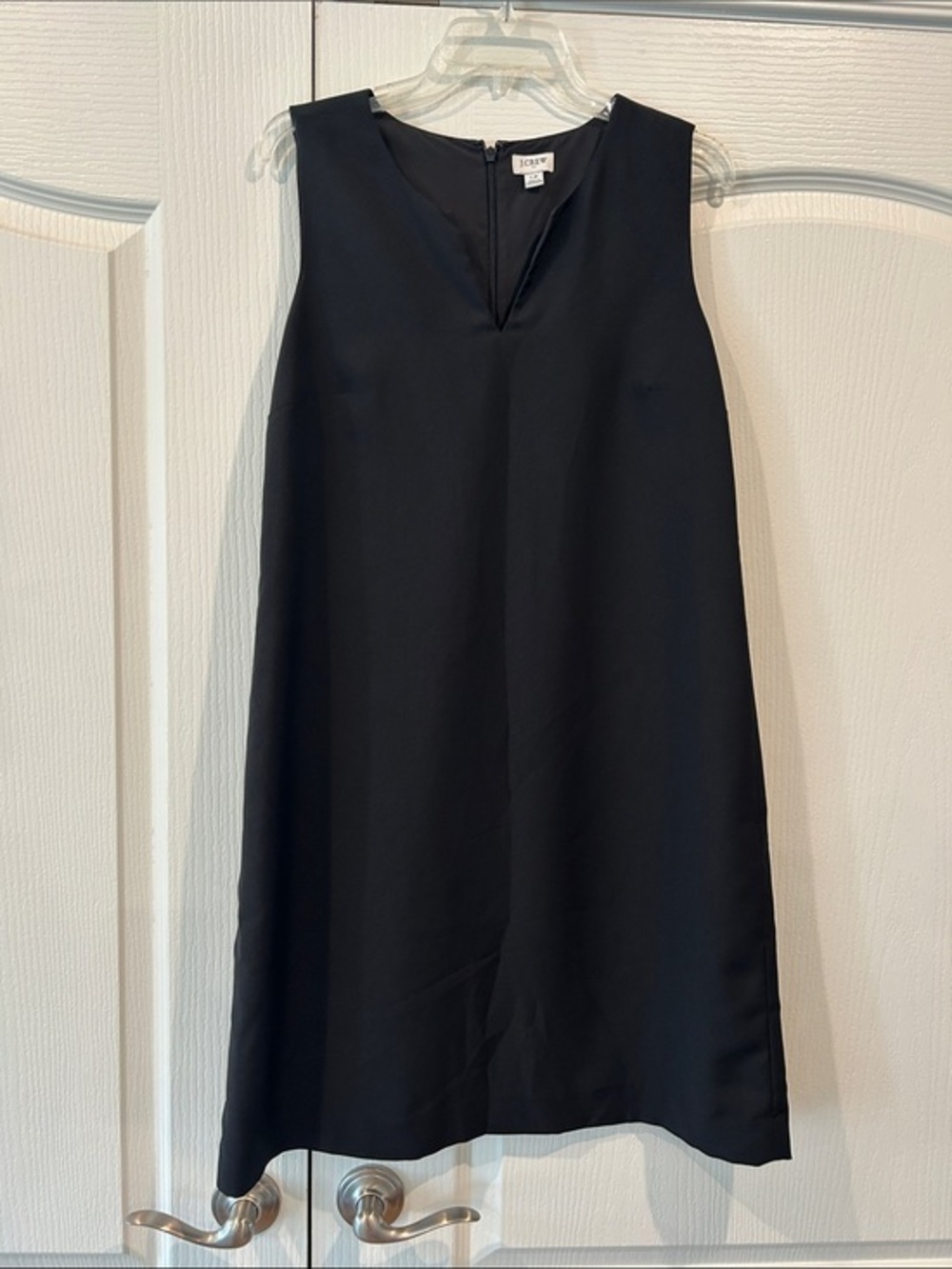 J. Crew Black Sleeveless V-Notch Mini Dress Size 12